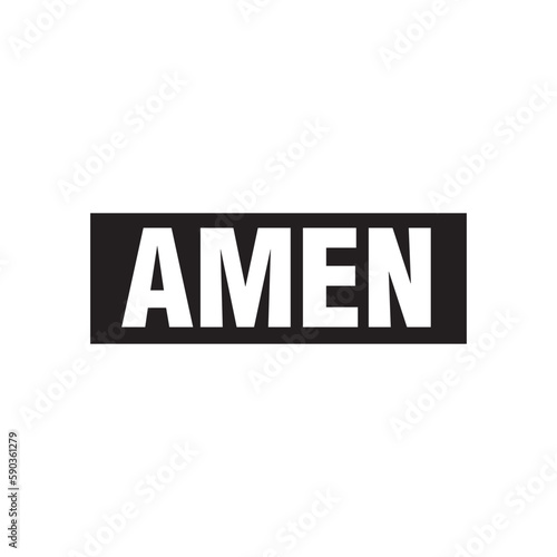 Amen Text T shirt Design Vector