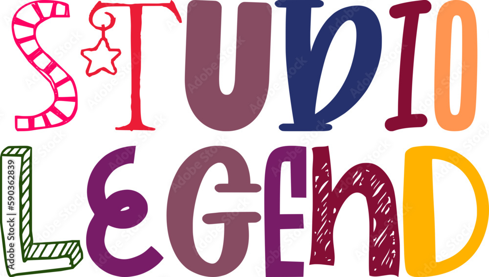 Studio Legend Hand Lettering Illustration for Bookmark , Sticker , Logo, Postcard Studio Legend Hand Lettering Illustration for Bookmark , Sticker , Logo, Postcard