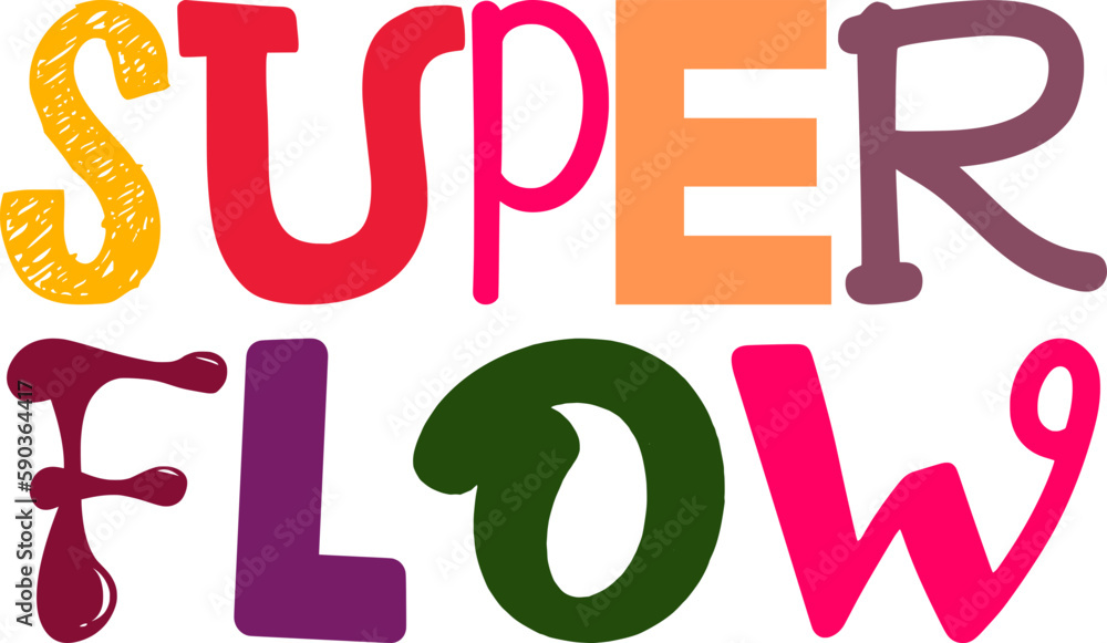 Super Flow Typography Illustration for Logo, Newsletter, Stationery, Book Cover