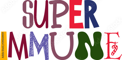 Super Immune Calligraphy Illustration for Postcard , Flyer, T-Shirt Design, Social Media Post