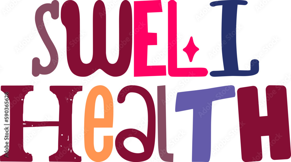 Swell Health Hand Lettering Illustration for Gift Card, Postcard , Book Cover, Bookmark Swell Health Hand Lettering Illustration for Gift Card, Postcard , Book Cover, Bookmark