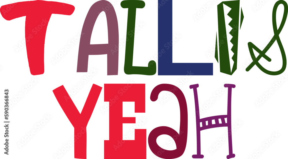 Tallis Yeah Typography Illustration for Bookmark , Icon, Label, Flyer Tallis Yeah Typography Illustration for Bookmark , Icon, Label, Flyer