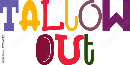 Tallow Out Typography Illustration for Book Cover, Motion Graphics, Postcard , Logo