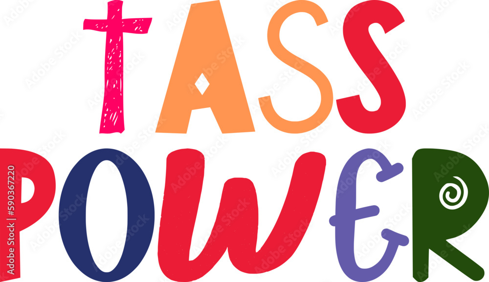 Tass Power Hand Lettering Illustration for Label, Gift Card, Bookmark , T-Shirt Design Tass Power Hand Lettering Illustration for Label, Gift Card, Bookmark , T-Shirt Design