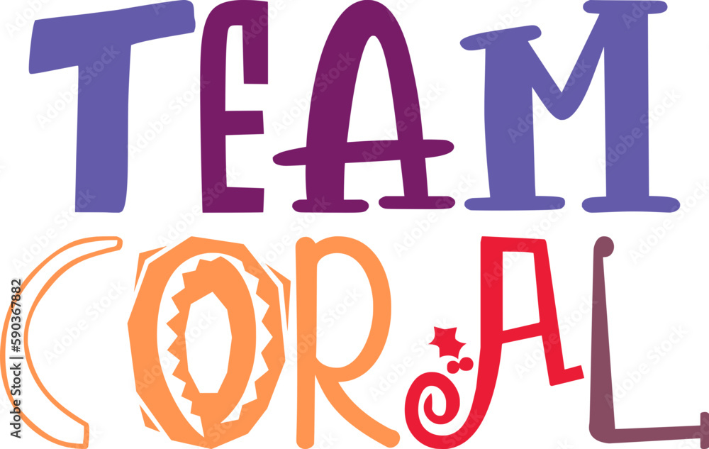 Team Coral Calligraphy Illustration for Motion Graphics, Presentation , Magazine, Icon Team Coral Calligraphy Illustration for Motion Graphics, Presentation , Magazine, Icon