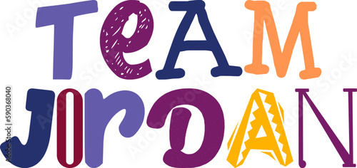 Fotografi Team Jordan Hand Lettering Illustration for Presentation , Sticker , Poster, Mot