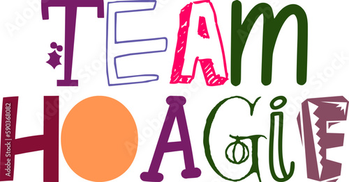 Team Hoagie Calligraphy Illustration for Magazine, Flyer, Infographic, T-Shirt Design