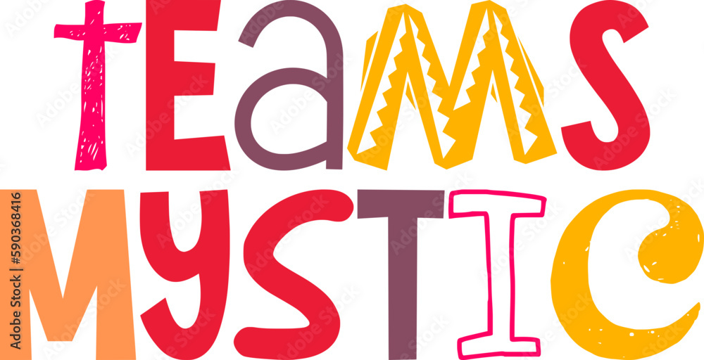 Teams Mystic Calligraphy Illustration for Newsletter, Logo, Presentation , Decal Teams Mystic Calligraphy Illustration for Newsletter, Logo, Presentation , Decal