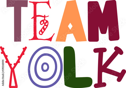 Team Yolk Hand Lettering Illustration for Magazine, Social Media Post, Decal, Newsletter