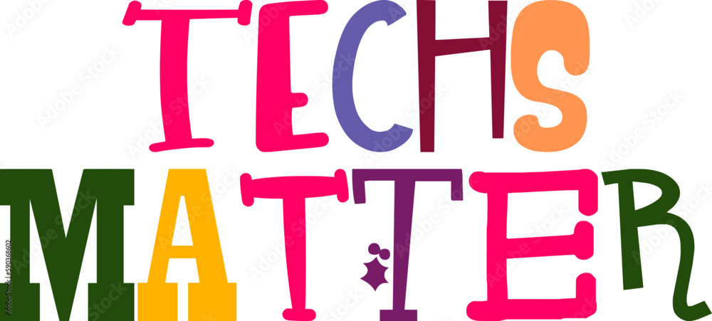 Techs Matter Calligraphy Illustration for T-Shirt Design, Gift Card, Banner, Icon Techs Matter Calligraphy Illustration for T-Shirt Design, Gift Card, Banner, Icon