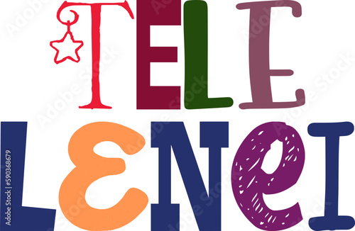 Tele Lenei Calligraphy Illustration for T-Shirt Design, Packaging, Mug Design, Social Media Post
