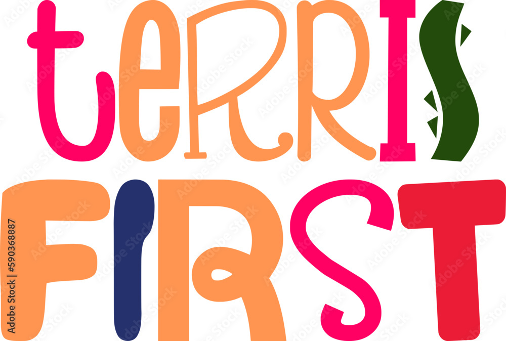 Terris First Calligraphy Illustration for Newsletter, Stationery, Banner, Flyer