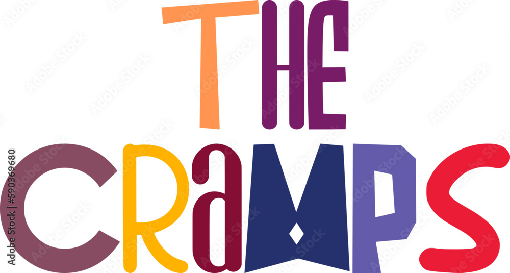 The Cramps Typography Illustration for T-Shirt Design, Newsletter, Icon, Stationery The Cramps Typography Illustration for T-Shirt Design, Newsletter, Icon, Stationery
