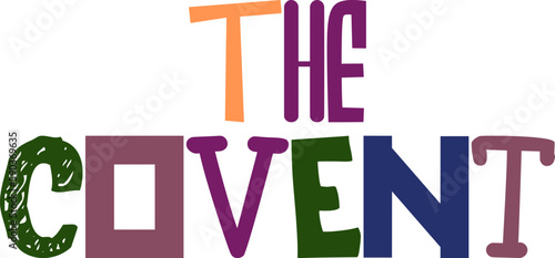 The Covent Calligraphy Illustration for Magazine, Banner, Bookmark , Mug Design