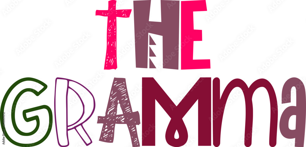 The Gramma Typography Illustration for Decal, Book Cover, Bookmark , Social Media Post The Gramma Typography Illustration for Decal, Book Cover, Bookmark , Social Media Post