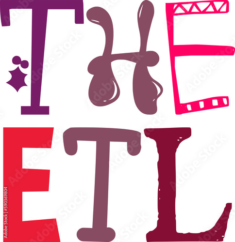 The Etl Calligraphy Illustration for Gift Card, Packaging, Magazine, Bookmark 