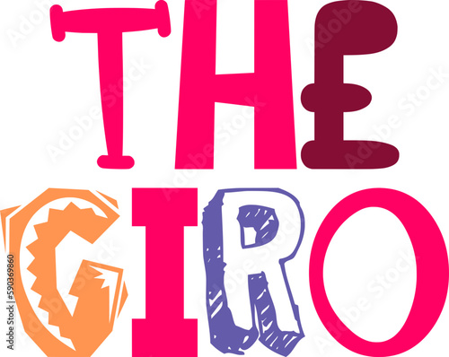 The Giro Hand Lettering Illustration for Magazine, Brochure, Gift Card, Infographic