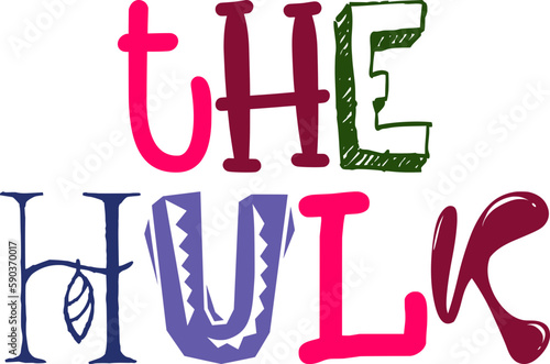 The Hulk Calligraphy Illustration for Newsletter, Brochure, Banner, Mug Design