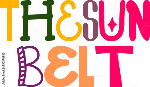 Thesun Belt Calligraphy Illustration for Gift Card, T-Shirt Design, Mug Design, Social Media Post