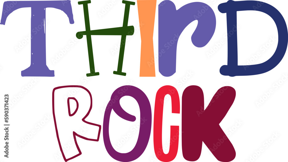 Third Rock Hand Lettering Illustration for Packaging, Poster, Presentation , Sticker Third Rock Hand Lettering Illustration for Packaging, Poster, Presentation , Sticker