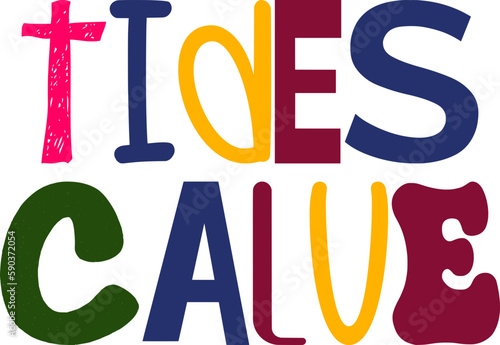 Tides Calve Calligraphy Illustration for Newsletter, Logo, Banner, Flyer