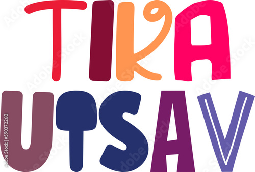 Tika Utsav Hand Lettering Illustration for Brochure, Infographic, Stationery, Mug Design