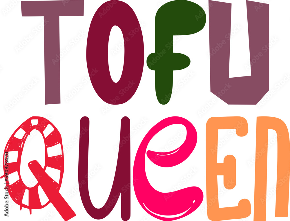 Tofu Queen Calligraphy Illustration for Brochure, Social Media Post, Bookmark , Stationery Tofu Queen Calligraphy Illustration for Brochure, Social Media Post, Bookmark , Stationery