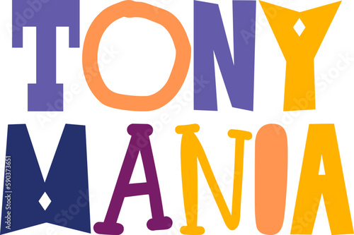 Tony Mania Calligraphy Illustration for Stationery, Motion Graphics, Infographic, Presentation  photo