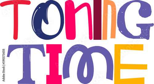 Toning Time Calligraphy Illustration for Bookmark , Presentation , Flyer, Book Cover