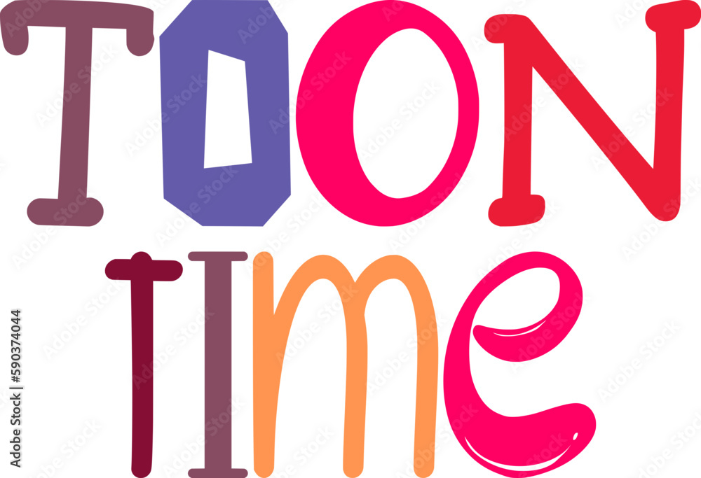 Toon Time Hand Lettering Illustration for Newsletter, Postcard , Stationery, Brochure Toon Time Hand Lettering Illustration for Newsletter, Postcard , Stationery, Brochure