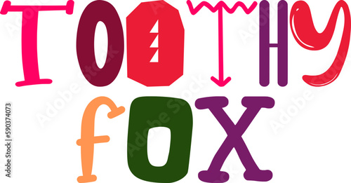 Toothy Fox Calligraphy Illustration for Brochure, Presentation , Newsletter, Poster