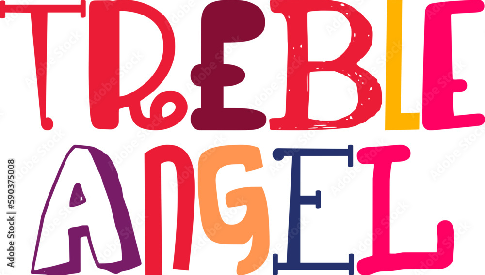 Treble Angel Calligraphy Illustration for Infographic, Icon, Newsletter, Label Treble Angel Calligraphy Illustration for Infographic, Icon, Newsletter, Label