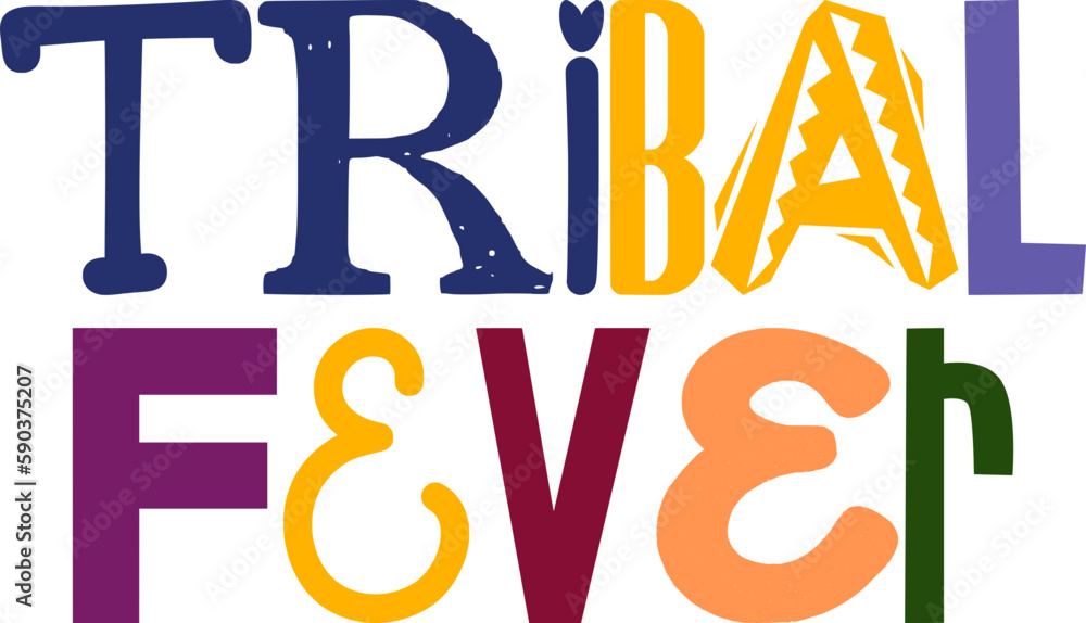 Tribal Fever Calligraphy Illustration for Infographic, Gift Card, Presentation , Flyer Tribal Fever Calligraphy Illustration for Infographic, Gift Card, Presentation , Flyer