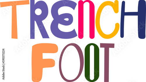 Trench Foot Calligraphy Illustration for Poster, Motion Graphics, Presentation , Magazine
