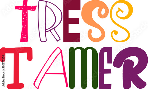 Tress Tamer Typography Illustration for Infographic, Bookmark , Banner, Magazine