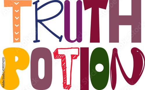 Truth Potion Calligraphy Illustration for Flyer, Social Media Post, Logo, Bookmark 