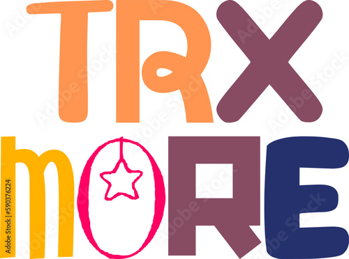 Trx More Calligraphy Illustration for Stationery, Infographic, Flyer, Poster
