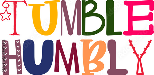 Tumble Humbly Typography Illustration for Icon, Motion Graphics, Social Media Post, Banner
