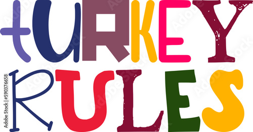 Turkey Rules Calligraphy Illustration for Stationery, Brochure, Poster, Banner