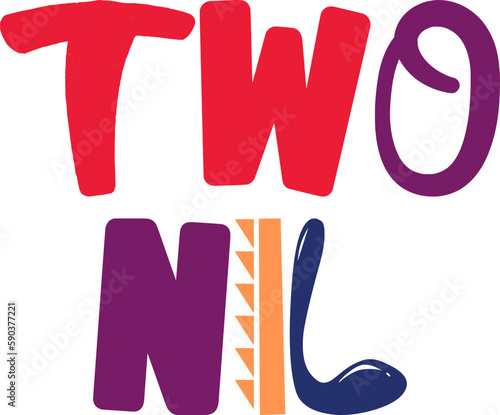 Two Nil Calligraphy Illustration for Logo, Mug Design, Sticker , Book Cover
