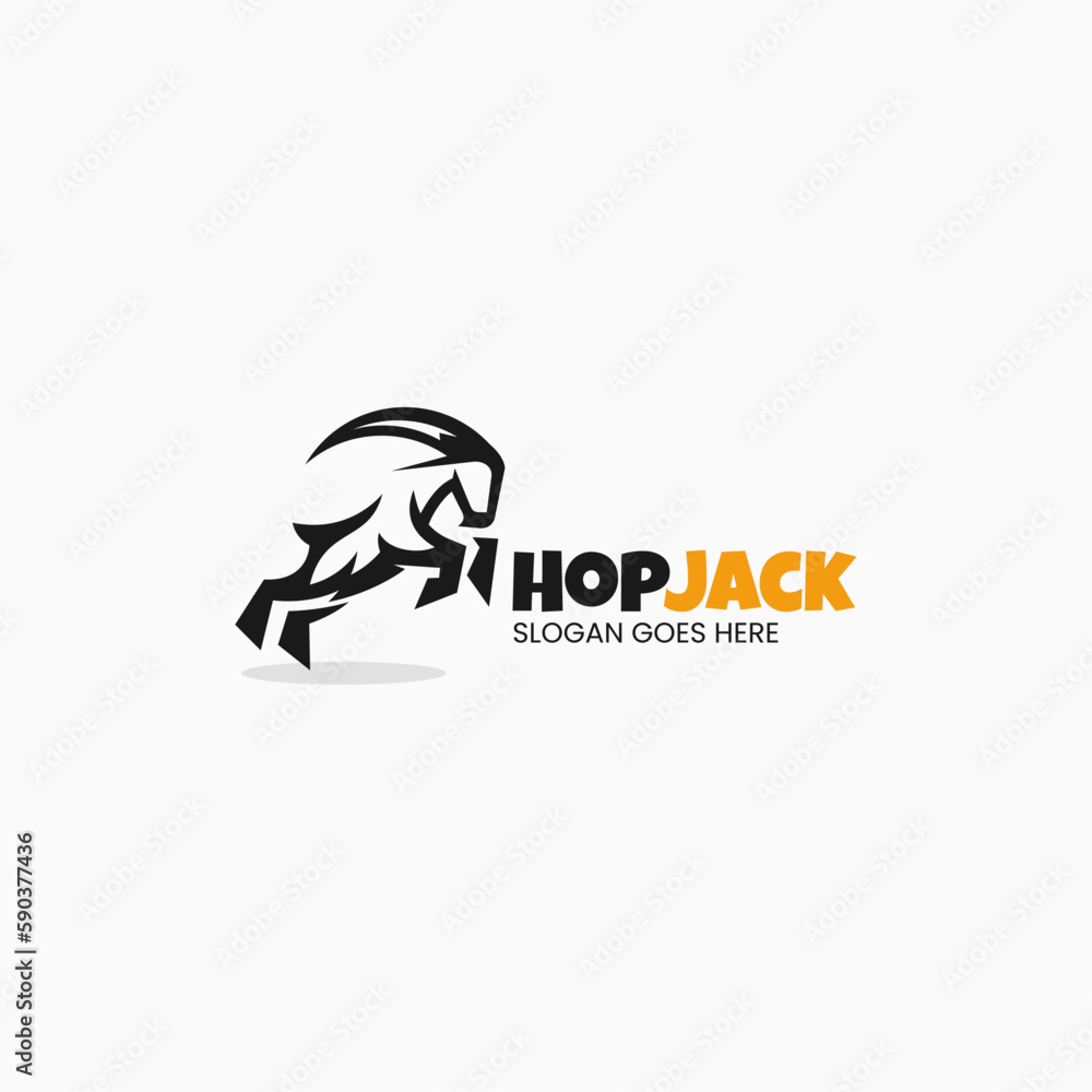 Vector Logo Illustration Goat Line Art Style. Vector Logo Illustration Goat Line Art Style.
