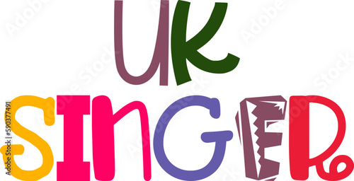 Uk Singer Hand Lettering Illustration for Magazine, Presentation , Mug Design, Postcard 