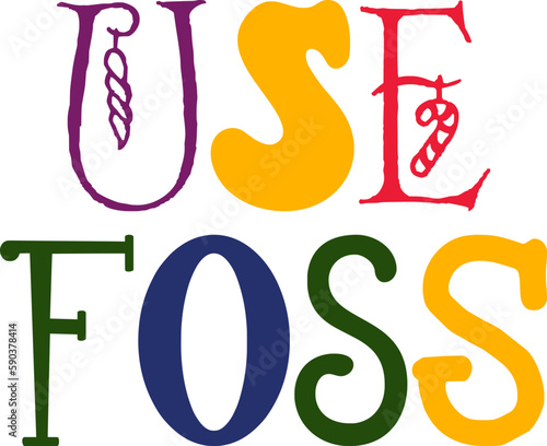 Use Foss Hand Lettering Illustration for Stationery, Presentation , Social Media Post, Postcard 