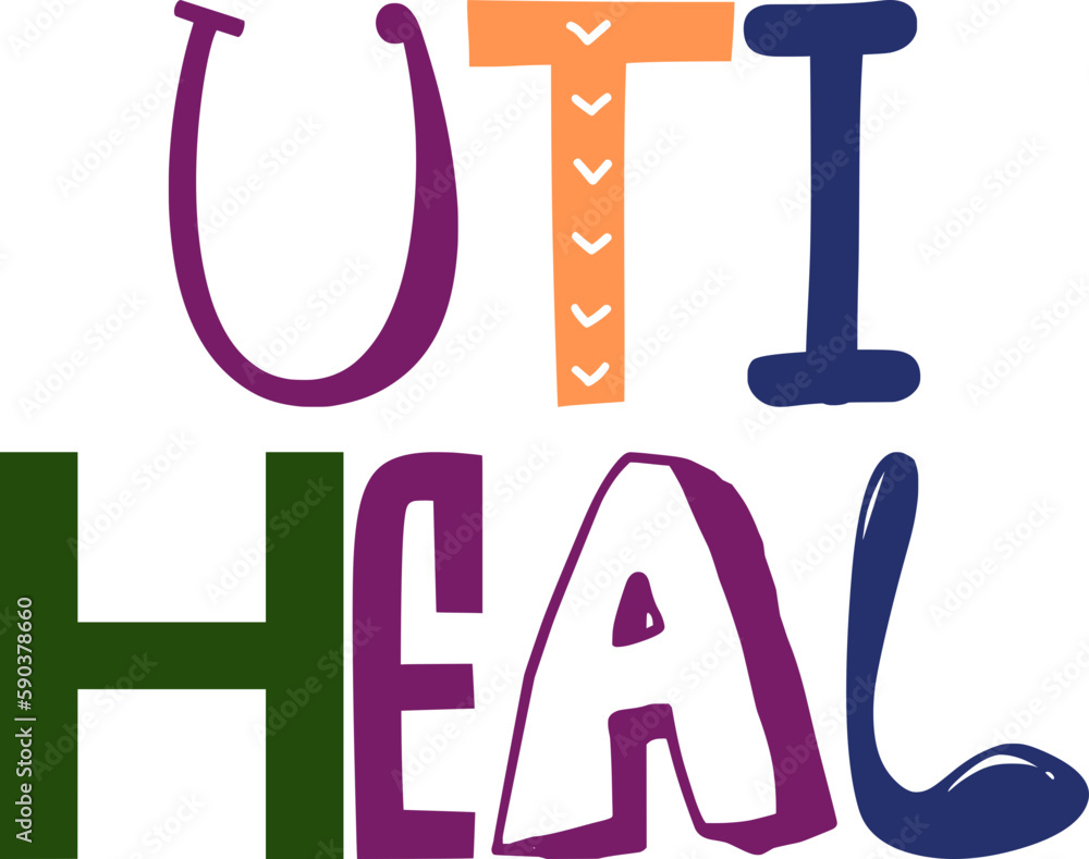 Uti Heal Hand Lettering Illustration for Logo, Decal, Postcard , Magazine Uti Heal Hand Lettering Illustration for Logo, Decal, Postcard , Magazine