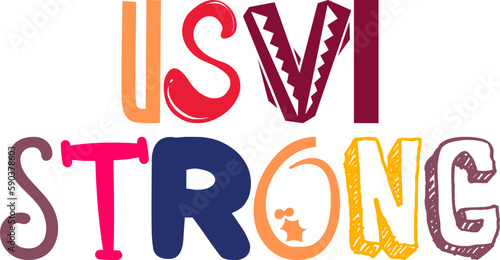 Usvi Strong Typography Illustration for Stationery, Newsletter, Postcard , Poster