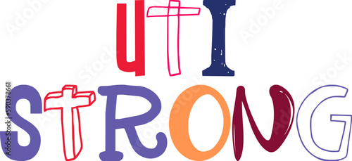 Uti Strong Typography Illustration for Label, Newsletter, Motion Graphics, Sticker 