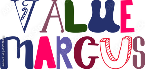Value Marcus Calligraphy Illustration for Label, Magazine, Brochure, Sticker 