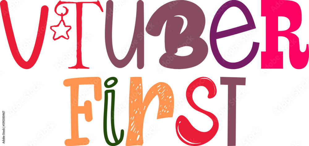 Vtuber First Hand Lettering Illustration for Motion Graphics, Poster, Label, Infographic Vtuber First Hand Lettering Illustration for Motion Graphics, Poster, Label, Infographic