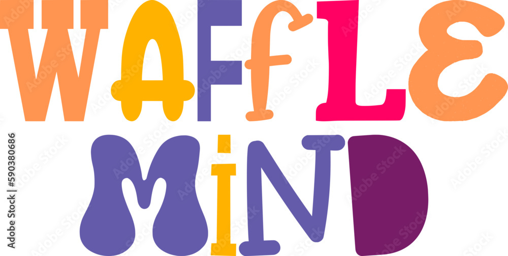 Waffle Mind Typography Illustration for Infographic, Icon, Poster, Decal Waffle Mind Typography Illustration for Infographic, Icon, Poster, Decal