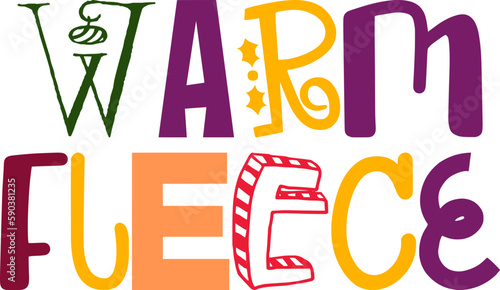 Warm Fleece Hand Lettering Illustration for Motion Graphics, Poster, Gift Card, Packaging